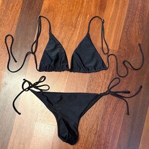 Mikoh- Black Triangle Bikini Set- medium